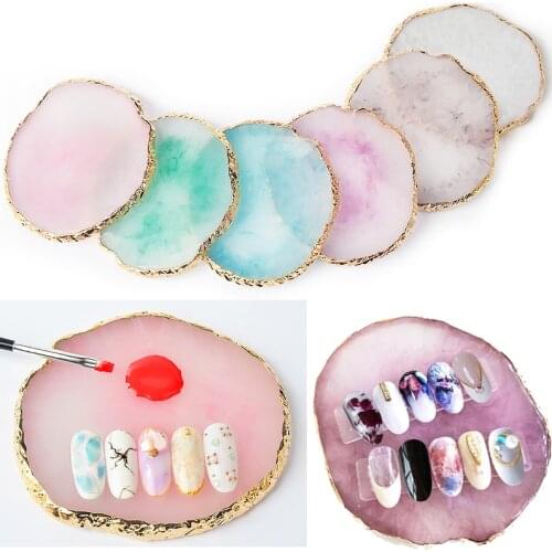 Ring Earrings Display Tray Jewelry Display Plate Resin Storage Painted palette Tray Necklace Creative Decoration Organizer