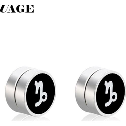 UAGE 1Pair Strong Magnet Magnetic Health Care Ear Stud Punk Non Piercing Earrings No Ear Hole Gift Punk Men Women Lovers Jewelry