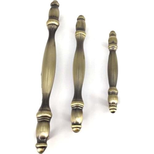 1x vintage creative Bamboo furniture handle bronze dresser cabinet door handle antique drawer pull knob 64mm 96mm 128mm