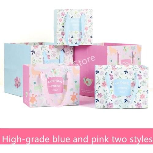 20pcs Handbag Shopping Bag paper Candy box Gift Bags With Handles Luxury Handbag Wedding party Birthday gift bag