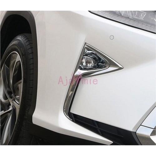 2016 2017 2018 Front Fog Lamp Cover Light OverlayTrim Frame Panel Car Styling For lexus RX 450h 350 270 350l Accessories