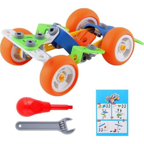 3D Nut DIY Disassembly Combination Assembly Engineering Vehicle Construction Toys For Children Screw Model Kits Educational Toys