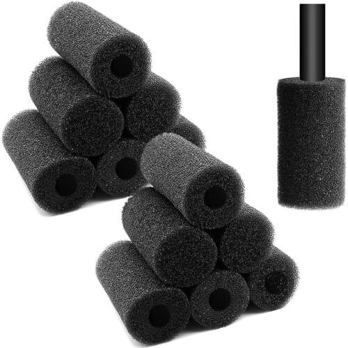 5 Pcs Bio Filter Sponge Aquarium Filter Protector Cover For Fish Tank Inlet Pond Black Replacement Foam