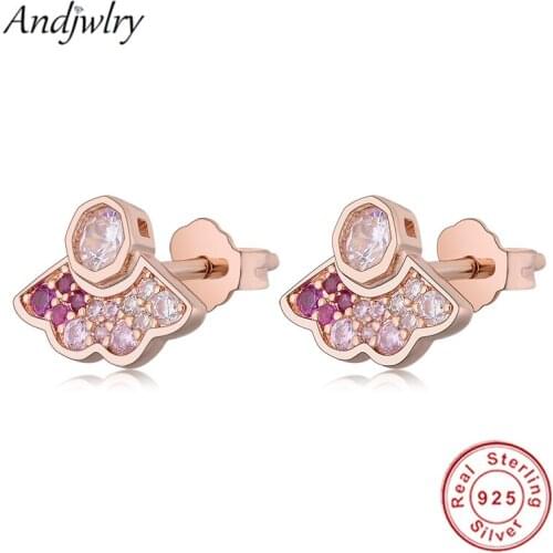 Женские золотые серьги Andjwlry China At AliExpress