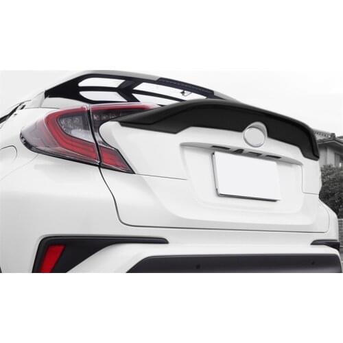 Car Styling 1PCS Black Plastic Rear Tail Aero Wing Spoiler Cover Trim For Toyota C-HR CHR 2016 2017 2018