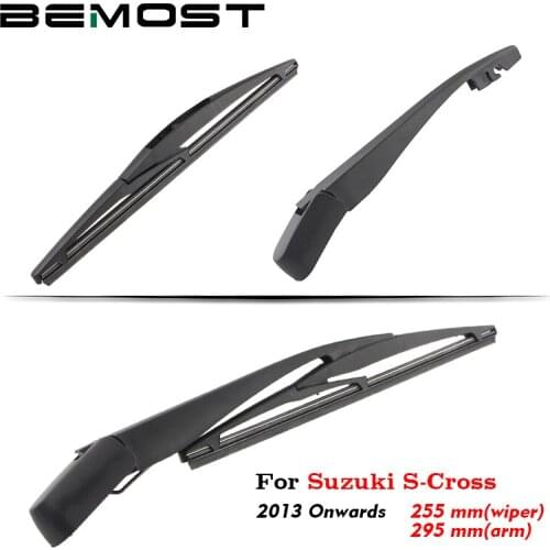 BEMOST Car Rear Windshield Wiper Arm Blade Brushes For Suzuki S-Cross 2013 Onwards Hatchback 255MM Back Windscreen Auto Styling