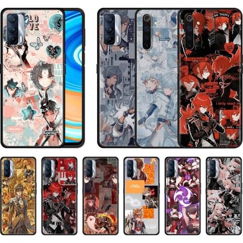Top Genshin Impact Case For Realme C3 5 6 7 8 Pro XT C15 X50 C11 C25 GT Neo Black Soft Silicone Phone Cover Shell V15 5G Funda