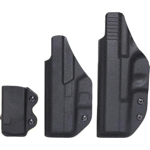 IWB Kydex Airsoft Pistol Gun Holster For Glock 17 31 43 43X Gun Holster 9mm Mag Pouch Concealed Carry Case Hunting Accessories