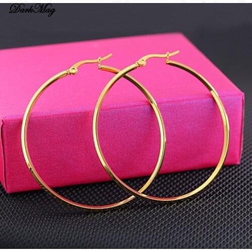 DarkMag 1Pair Fashion Women Girl Simple Round Circle Earring Punk Hip-hop Small Hoop Earrings Jewelry Party Wedding Gifts Bijoux