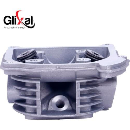Glixal GY6 60cc Chinese Scooter Engine 44mm Cylinder Head Assembly with Valves for 139QMB 139QMA Roketa Qingqi ZNEN Moped