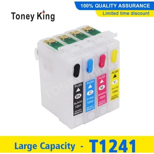 Toney King T1241 Ink Cartridge For Epson Stylus NX125 NX127 NX130 NX230 Printer Refill Ink Cartridges