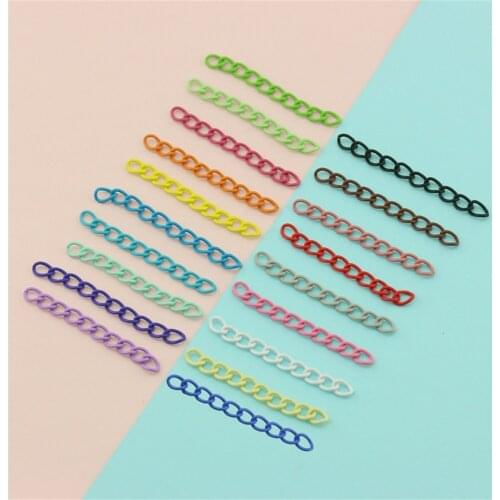 10pcs/lot 5CM End Chains with Extended Extension Tail Chain Connector for Jewelry Making Findings 5*7mm Earrings Crafts Handmade