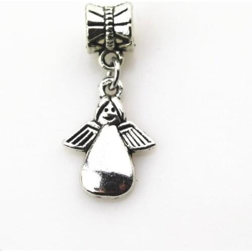 Hot selling 20pcs/lot angel charms big hole pendant beads charm fit nacklace bracelet diy jewelry dangle charms
