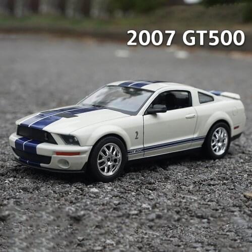 1:24 Ford Mustang Shelby GT500 Cobra 2007 High Simulation Car Model Alloy Kid Toy Car Collect Childrens Gifts