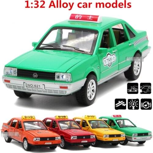 High simulation taxi model, 1: 32 scale alloy pull back car,6 open door,Santana model,toy cars,Diecasts &Toy Vehicl,free shpping