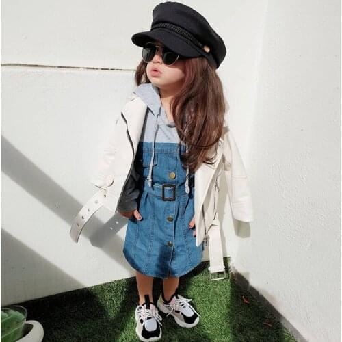 Fashion Girls Jackets And Coats Kids PU Leather Jackets Boys Leather Coat Spring Autumn Jackets For Girls Children Coat