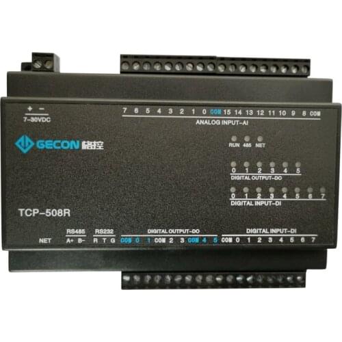 16AI 8DI 6DO ModbusTCP Ethernet RS485 RS232 module 16 analog input 8 channel switch input 6 channel relay output