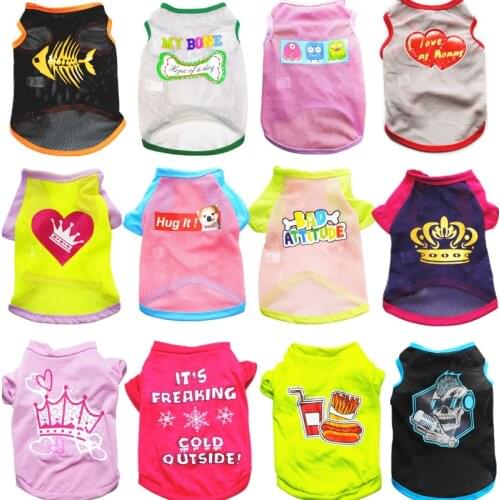 Clothing for Pet Dog Clothes for Dog Soft Summer Vest Cats Clothes For Small Dogs Chihuahua Cotton Puppy Shirts T shirt Cat Vest