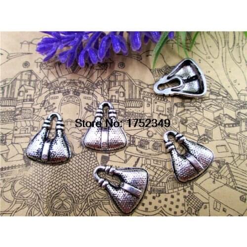 150pcs-Purse Charms,Antique Tibetan silver Handbags Bags and Purses Charm Pendants 18x15mm