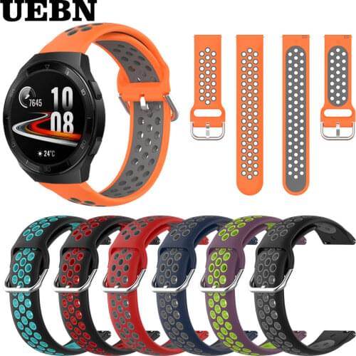 UEBN Sport Silicone Band For HUAWEI WATCH GT 2e Smartwatch Wrist Huawei Watch GT 2 46mm Strap Replacement Bracelet Watchbands