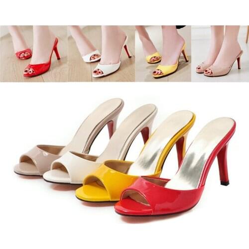 Sexy Women Pumps High Heels Women Slippers Party Shoes Woman Sandals Candy Color Classic Pumps Plus Size 43
