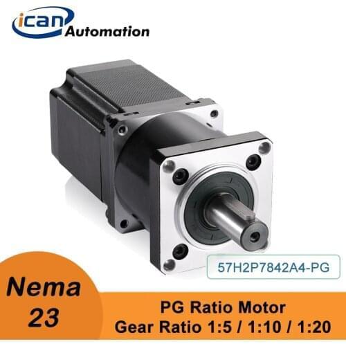 ICAN Step Motor With Planetary Gearbox Nema23 9Nm 18Nm 36Nm Ratio5 10 20 Mechanical Arm Robot Motor