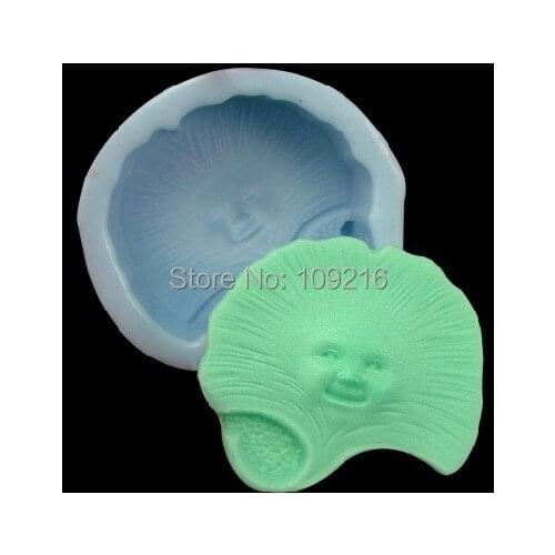 Wholesale!!!1pcs Face with Ginkgo Biloba (R0293) Silicone Handmade Soap Mold Crafts DIY Mold