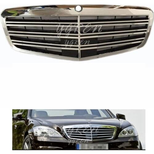 ABS Front Bumper Upper Grill For 2007-2013 Mercedes Benz W221 S-Class S350 S400 S550