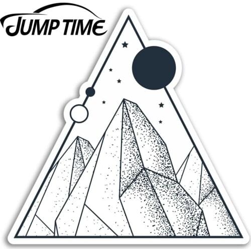 Jump Time for Mountains Vinyl Stickers Moon Stars Fun Sticker Laptop Luggage Camper Window Bumper Motor Decal Car Wrap