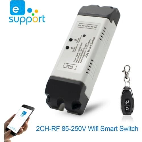 2CH 12V 24V 32V 250V Wifi Breaker Switch Smart Wireless Remote Controller DIY Wifi Light Switch Smart Home Works with Alexa