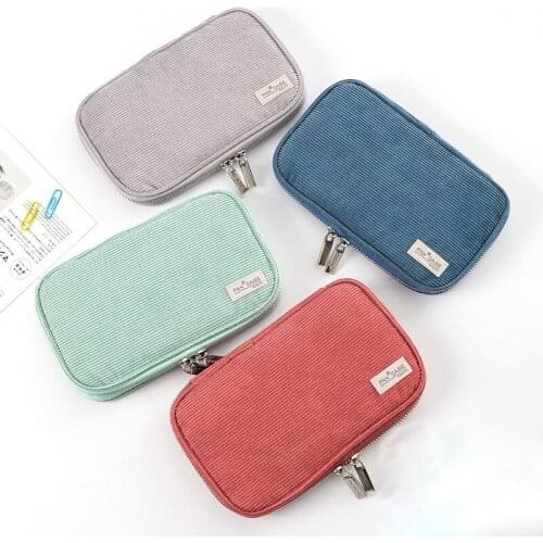 Hylhexyr Women Wallets Corduroy Card Holder Female Purse Zipper Wallet Student Kids Pen Box Pouch Pencil Stationery Bags