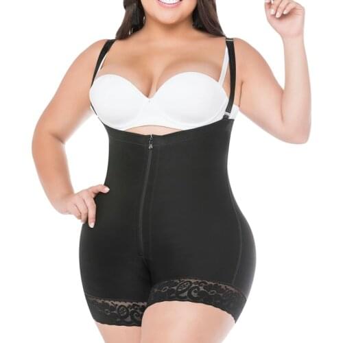 WomenS Sleeveless Body Shaper Tummy Control Fajas Colombianas Originales Zipper Open Bust Bodysuit Post Surgery
