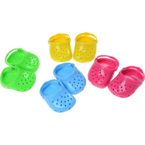 1Pair Fashion Rubber Beach Sandals Slippers for Girl Doll Daily Life Necessities Acessory Best Toys Gift 18" 7.3 cm