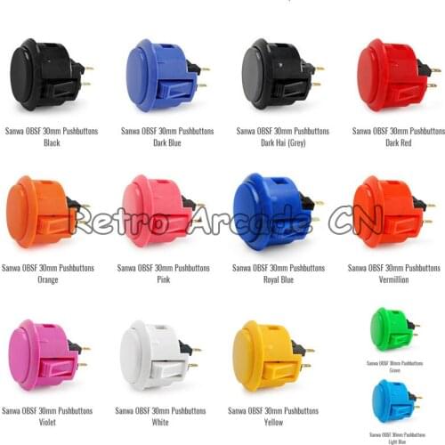 15pcs Original sanwa Rocker sanwa 30mm button push button switch OBSF-30 original sanwa button