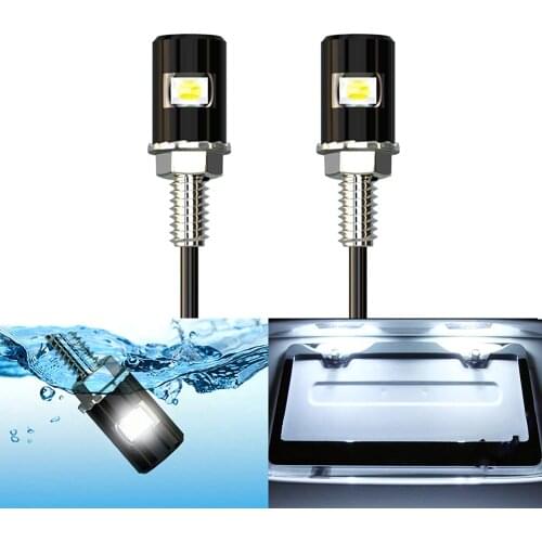 6 PCS LED Car Motorcycle License Number Plate Lights Lamp Auto Tail Front Screw Bolt Bulbs Lamps Light Source 12V 5630 SMD