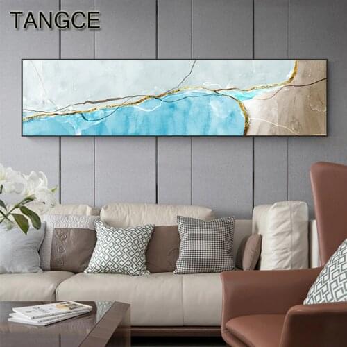 Abstract Golden Mountains Canvas Painting Nordic Landscape Poster and Print Modern Wall Art Cuadro Decor for Living Room Bedroom