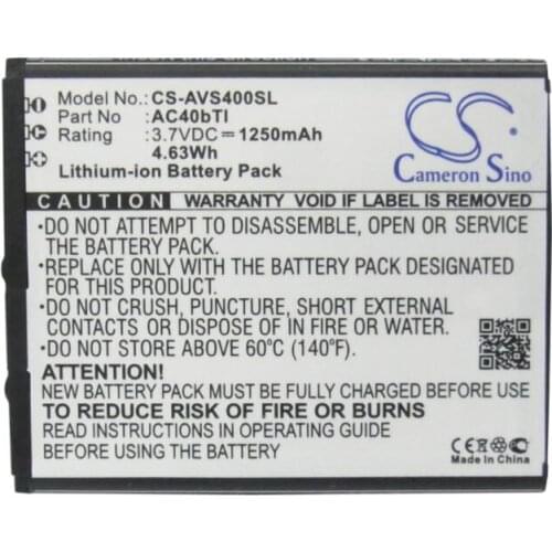 Cameron Sino 1250mAh battery for ARCHOS 40b Titanium 4GB Surround AC40bTI Mobile, SmartPhone Battery