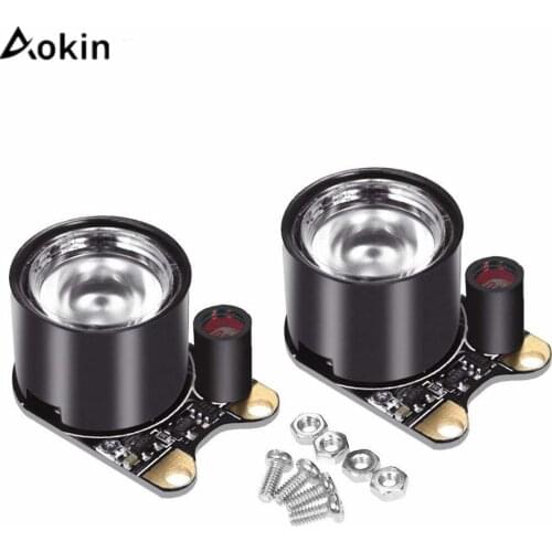 Aokin 2Pcs Infrared LED Light Board Module 3W 850 IR Night Vision Infrared Illuminator with Adjustable Resistor For Raspberry Pi