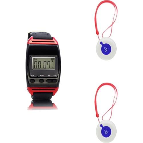 MEEYI/Y650/Y-A1 Wireless Nursing Pager, Home Nurse Call System, Easy Press, 5 Levels of Volume, Three Reminders, Alarm Receiver