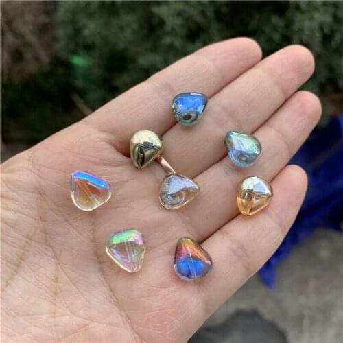 10pcs New Heart Shape Crystal Glass Beads for Jewelry Making Jewelry Diy Bracelet Accessories Wholesale Lots Bulk
