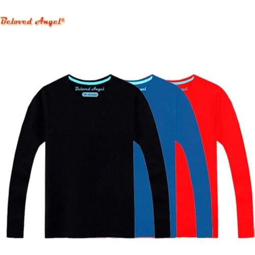 Childrens Long Sleeve T-Shirt Tops Kids Big Child Spring Autumn Undershirt Toddler Girl Shirts Girls Tops Christmas Clothing