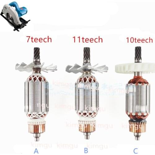 AC 220-240V 11 Teeth 10 Teeth 7 Teeth Armature Motor Replace for HIT-MIN C7 185 Circular Saw rotor