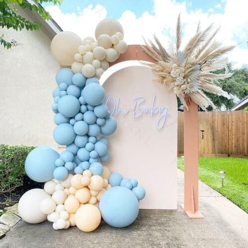 1set Blue Apricot Party Balloons Set DIY Arch Garland Kit For Wedding Birhday Party Decoration Baby Shower Globos Supplies