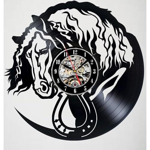 Horse Decor Vinyl Record Wall Clock - Exciting guest room decor