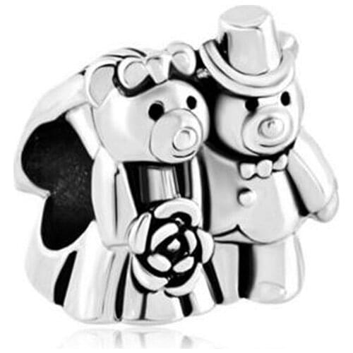 Wholesale 10 Pieces Women Jewelry, DIY Beads, Cute Animal Charm Rabbits, Bears, Sheep Amulet Beads