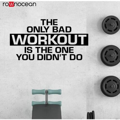BAD WORKOUT Wall Sticker Gym Decal Sport Quote Home Gym Living Room Decoration Pared Decoracion Wall Decor Vinyl Stickers 2309