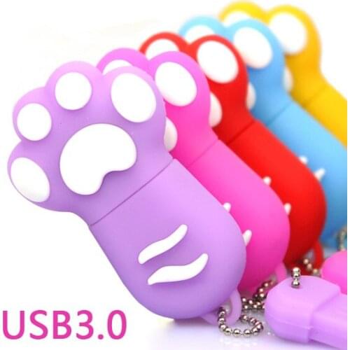 Gadgets Gift 100% RealCapacity Lovely Cat Claw USB 3.0 Flash Drive 128gb 64gb 32gb 16gb USB Memory Stick Pen Drive 2TB Pendriver