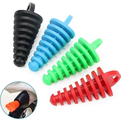 Motocross Tailpipe Wash Stopper Protector Motocycle Air-bleeder Waterproof Plug for Moto Exhaust Pipe Silencer Rubber