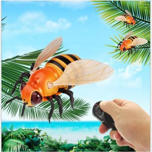 Radio Remote Control Realistic Fake Bee RC Insect Bug RC Prank Toys Insects Joke Scary Trick
