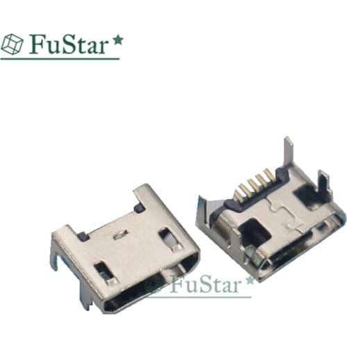 Micro USB connector 5pin seat Jack Micro usb DIP4 Four legs Inserting plate seat mini usb Micro usb Female DIP For Mobile phone